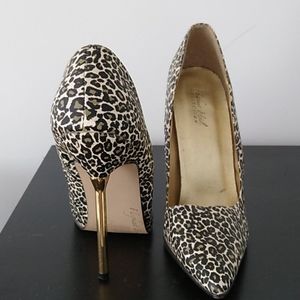 Faux Leopard Print Heels